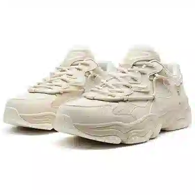 特步 舒适百搭 防滑耐磨 低帮 生活休闲鞋 男款 茶米色