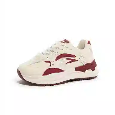 Babaduck Retro Dad Shoes White Wine Red