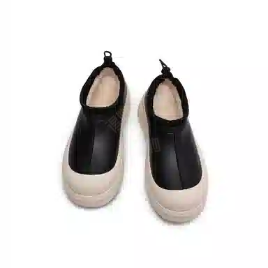 港萌 防水耐磨增高 时尚百搭 及踝 雪地靴 男女同款 米黑色