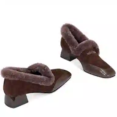 JESSICA SOPHIA Square Toe Block Heel 3.5cm