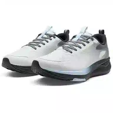 特步 舒适百搭防滑耐磨减震 低帮 休闲跑步鞋 男款 灰蓝黑