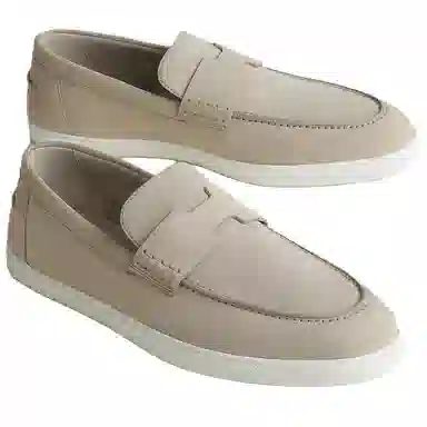 Hermes Job Loafers Beige