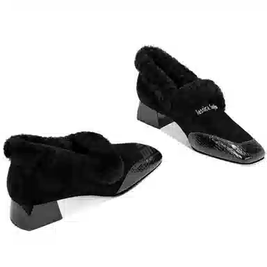 JESSICA SOPHIA Square Toe Block Heel 3.5cm