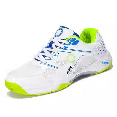 金莱克 时尚舒适百搭 减震防滑耐磨 低帮 羽毛球鞋 男款 白蓝色