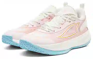 匹克 魔弹科技 灵动稳固  减震防滑耐磨回弹 低帮 实战篮球鞋 女 粉红白