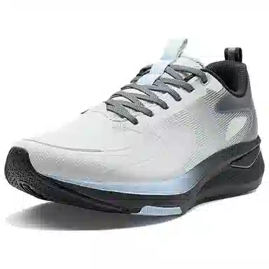 特步 舒适百搭防滑耐磨减震 低帮 休闲跑步鞋 男款 灰蓝黑