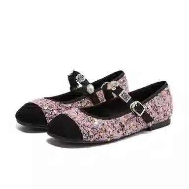 珂卡芙 织物 时尚潮流法式小香风复古百搭 玛丽珍鞋 女