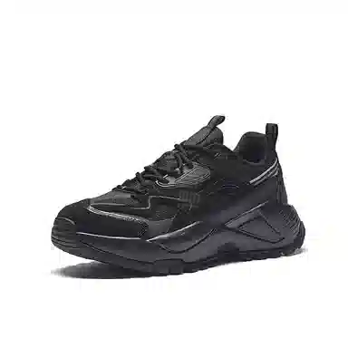 超级安踏 蜉蝣 复古百搭 防滑增高 低帮 老爹鞋 男款 基础黑