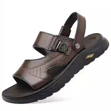 木林森 头层牛皮 舒适时尚 潮流休闲 沙滩凉鞋 男款