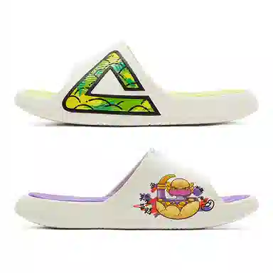 匹克 态极经典拖 时尚百搭  舒适潮流 静音防滑防磨一字拖鞋 男女同款 紫绿鸳鸯