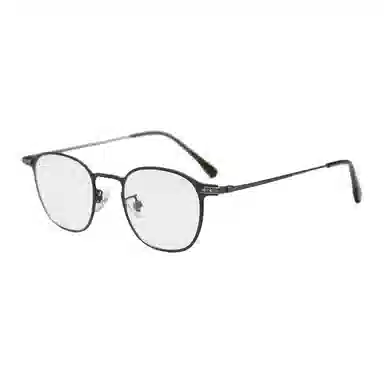 山一丸 细边金属钛轻近视眼镜框文艺 纯钛 方形 光学镜架 男女同款情侣款