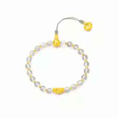 曼卡龙 晶元宝库 时尚轻奢天然 白水晶 手串 女款