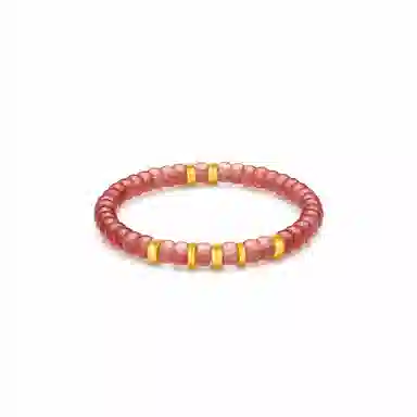 曼卡龙 稳定情绪 简约时尚小众天然 草莓晶 手串 女款