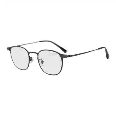 山一丸 细边金属钛轻近视眼镜框文艺 纯钛 方形 光学镜架 男女同款情侣款