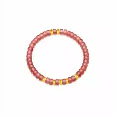 曼卡龙 稳定情绪 简约时尚小众天然 草莓晶 手串 女款