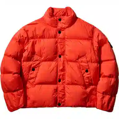 Stone Island Badge Collar Jacket Scarlet