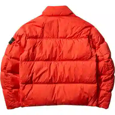 Stone Island Badge Collar Jacket Scarlet