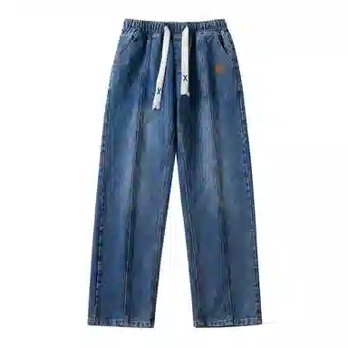 【dme】 美式潮牌中腰显瘦做旧休闲直筒舒适高街宽松牛仔裤 男女同款