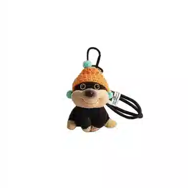 图涂丫 可爱帽子小狗包包可爱挂饰 毛绒 挂件 男女同款情侣款