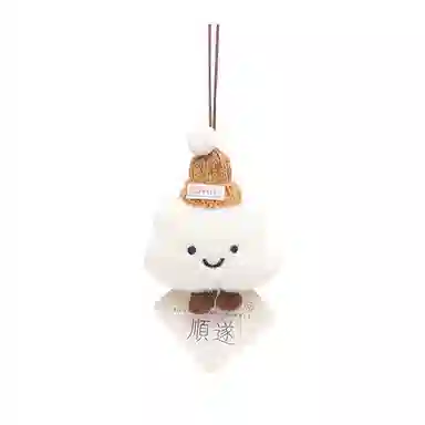 【爱自由】 零界 可爱云朵创意萌趣汽车书包挂饰时尚高级感潮流 毛绒 挂件 男女同款情侣款