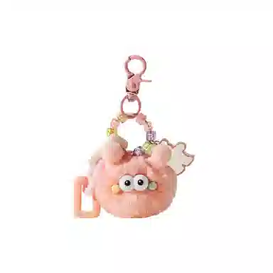 图涂丫 创意可爱毛毛煤球包包卡通玩偶饰品 毛绒 挂件 男女同款情侣款