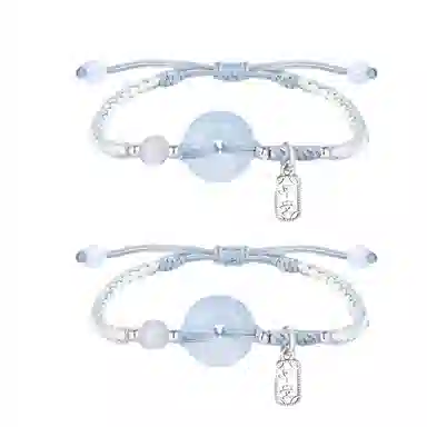 【到手2件|平安扣手绳】 饰伴 新中式国潮清冷系转运如意优雅小众清冷感好运 织物 手绳 男女同款情侣款