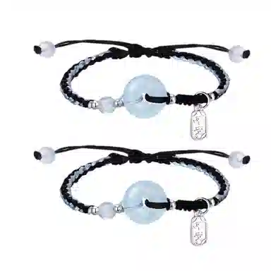 【到手2件|平安扣手绳】 饰伴 新中式国潮清冷系转运如意优雅小众清冷感好运 织物 手绳 男女同款情侣款