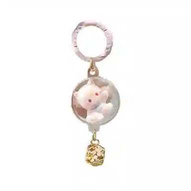 祎步康 创意卡通可爱立体猫咪铃铛风铃 塑料 挂件 男女同款情侣款