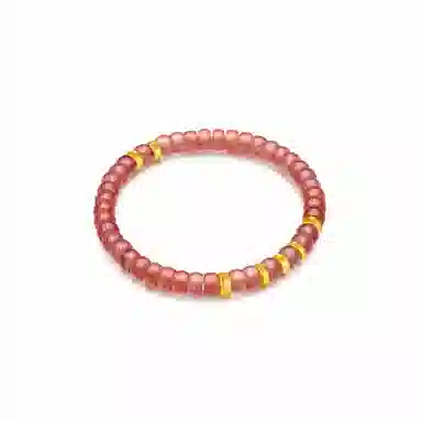 曼卡龙 稳定情绪 简约时尚小众天然 草莓晶 手串 女款