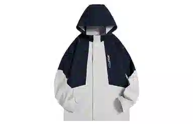 特步 户外系列 加绒保暖连帽运动休闲长袖冲锋衣 男款