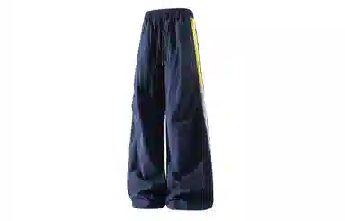 西行纪 山系户外机能风时尚侧边镂空网眼拼接撞色个性设计少年感垂感宽松运动百搭直筒薄款伞兵休闲裤 男女同款