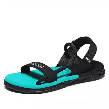 隆鹰 头层牛皮 简约百搭 软底轻盈个性 沙滩凉鞋 男款