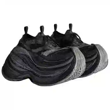 Balenciaga Platform Reduced Low Top Sneakers Black Grey