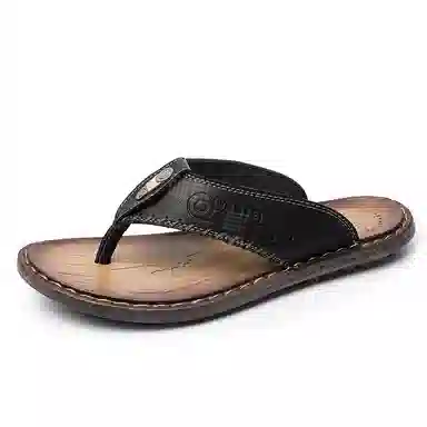 潮泽 时尚简约 防磨人字拖鞋 男款