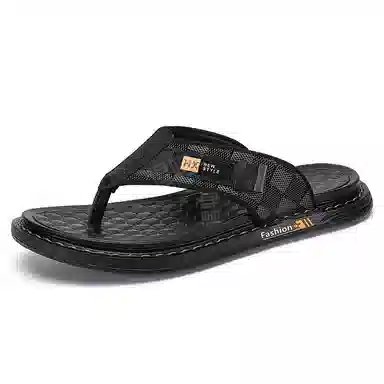 潮泽 时尚潮流经典 防磨人字拖鞋 男款