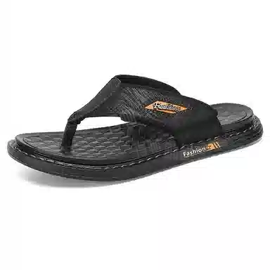 潮泽 简约舒适 车缝线 防磨防滑人字拖鞋 男款