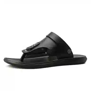 潮泽 舒适简约通勤户外时尚 橡胶底 车缝线 防滑人字拖鞋 男款