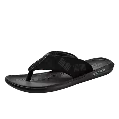 潮泽 简约时尚 车缝线 防磨防滑速干人字拖鞋 男款