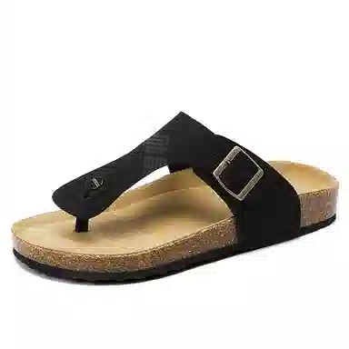 泰和源 简约百搭日常出行 软木底人字拖鞋 男款