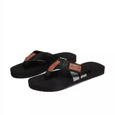 南极人 拼色潮流居家户外休闲 防磨防滑人字拖鞋 男款