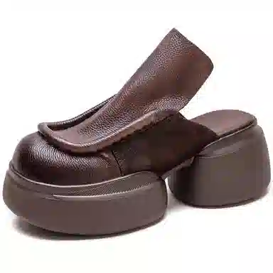 杰骤 厚底外穿  时尚潮流包头拖鞋 女