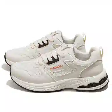 HUANQIU Casual Low Top Sneakers Beige