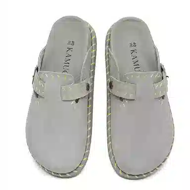 年走索 经典高级感潮流 橡胶底 防滑包头拖鞋 男女同款