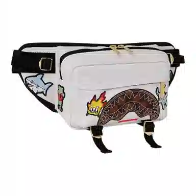 SPRAYGROUND White PVC Waist Bag