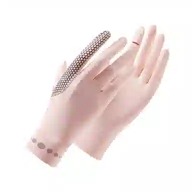 图涂丫 防紫外线骑行开车电动车触屏露指翻盖透气薄款 涤纶 防晒手套 男女同款情侣款