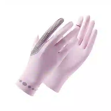 图涂丫 防紫外线骑行开车电动车触屏露指翻盖透气薄款 涤纶 防晒手套 男女同款情侣款