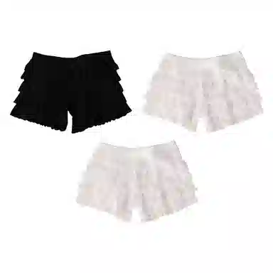 二三二三 少女感内搭防走光不卡档家居短裤亲肤舒适高弹不卷边甜美蕾丝可外穿女打底裤 女款