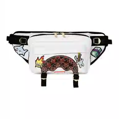 SPRAYGROUND White PVC Waist Bag