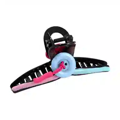 如花梦 心动多巴胺拼色纽扣后脑勺盘发 亚克力 发夹 女款