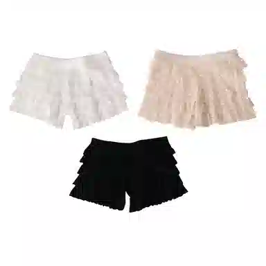 二三二三 少女感内搭防走光不卡档家居短裤亲肤舒适高弹不卷边甜美蕾丝可外穿女打底裤 女款
